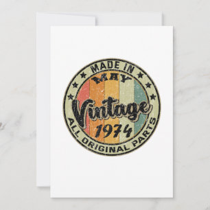 Convite Feito em Maio Vintage 1974 Todas as Peças Originai
