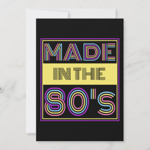 CONVITE FEITO NA MODA TIPOGRÁFICA DOS ANOS 80
