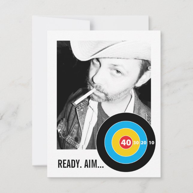 Convite feito sob encomenda da foto do aniversário (Frente)