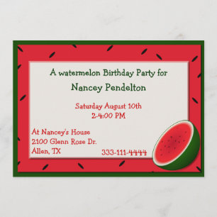 Convite feito sob encomenda da melancia