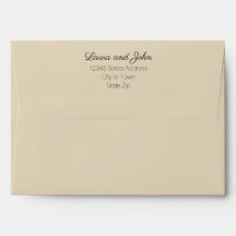 Convite feito sob encomenda de creme bege 5x7 do