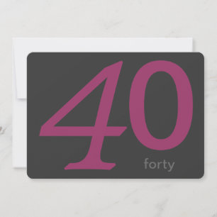 Convite feito sob encomenda do aniversário de 40