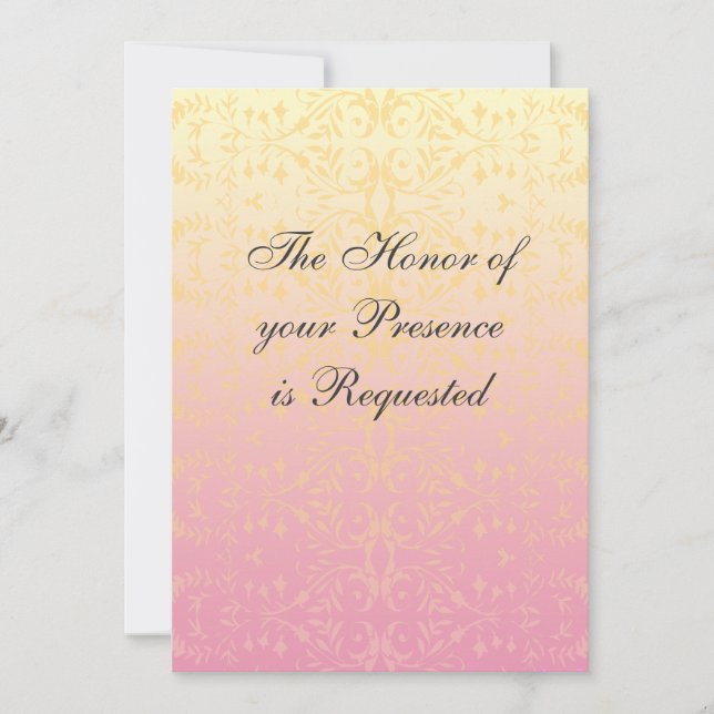 Convite feito sob encomenda do casamento do (Frente)