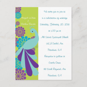 Convite feito sob encomenda floral do casamento do