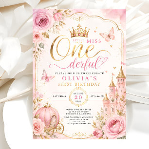 Convite Felicidade da Princesinha de Um Aniversário