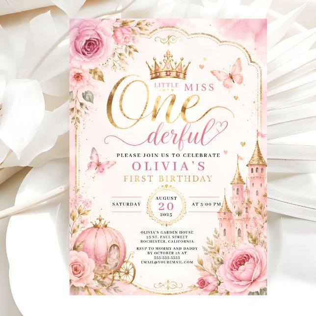 Convite Felicidade da Princesinha de Um Aniversário (Criador carregado)