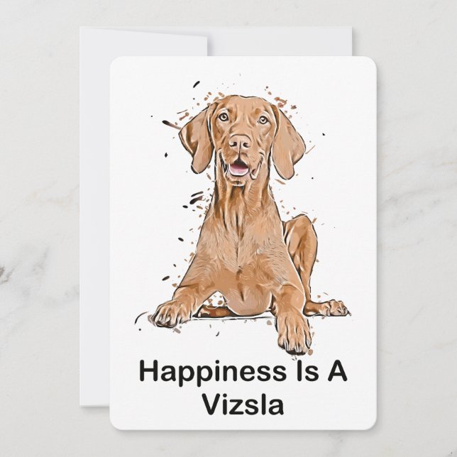 Convite Felicidade É Um Vizsla (Frente)