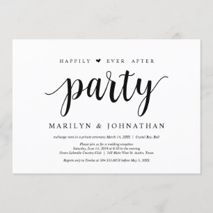 Convite Felicidade eterna após a fuga romântica