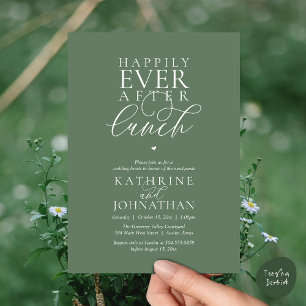 Convite Felicidade Eterna Após Almoço Casamento Clássico F