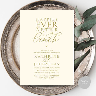Convite Felicidade Eterna Após Almoço Casamento Clássico F