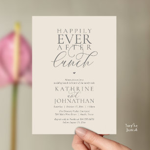 Convite Felicidade Eterna Após Almoço Casamento Clássico F