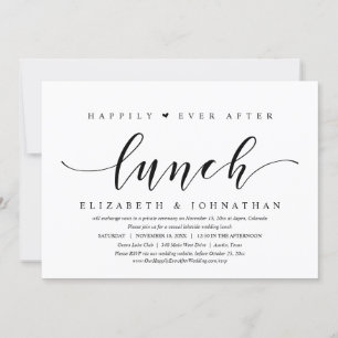 Convite Felicidade Eterna Após o Almoço, Casamento às Pres