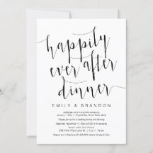 Felicidade Eterna Após o Jantar, Casamento às Esco