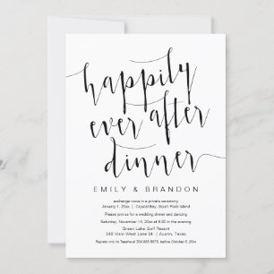 Convite Felicidade Eterna Após o Jantar, Casamento às Escu