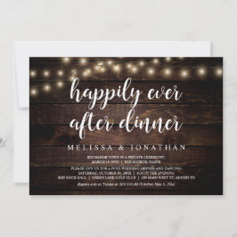Convite Felicidade Eterna Após o Jantar, Casamento às Escu
