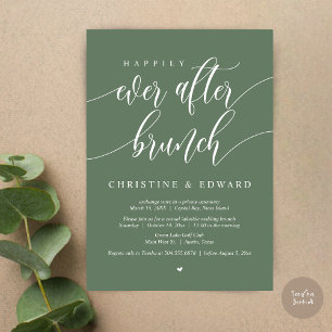 Convite Felicidade Eterna Brunch de Casamento Clandestino,