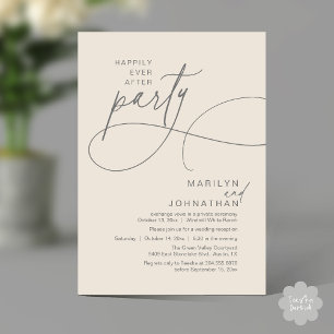 Convite Felicidade Eterna Depois de um Casamento Moderno e