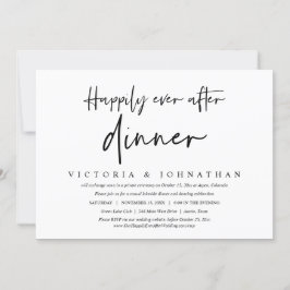 Convite Felicidade Eterna Depois do Jantar de Casamento Se