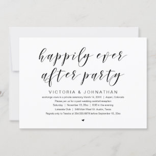 Convite Felicidade eterna, Festa de Casamento Intimo
