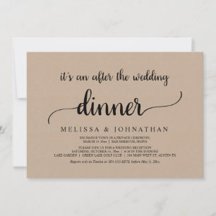 Convite Felicidade Eterna Jantar de Casamento Rústico Elop