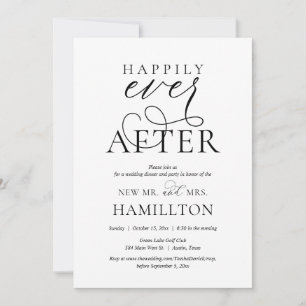 Convite Felicidade Eterna Jantar e Festa Pós-Casamento I