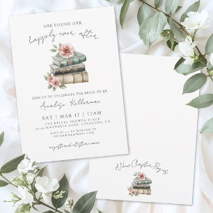 Convite Felicidade Eterna Livro Floral Chá de Noiva