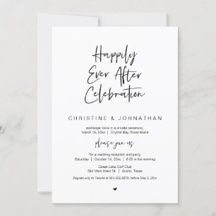 Convite Felicidade Eterna, Preto, Celebração de Casamento