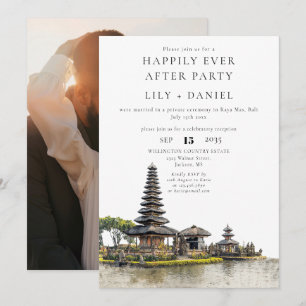 Convite Felicidade Para Sempre Após Casamento em Bali Foto