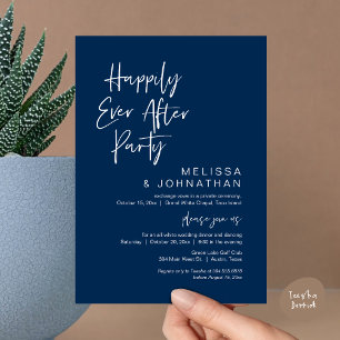 Convite Felicidade Para Sempre, Festa de Casamento Íntimo
