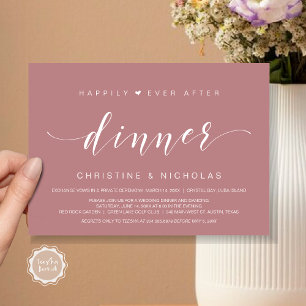 Convite Felicidade para Sempre, Jantar de Casamento Intimi