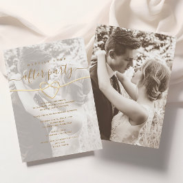 Convite Felicidade Simples Após o Casamento Recepção Foto