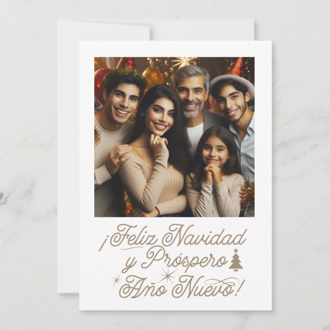 Convite Felicidades Natal & Próspero Ano Novo (Frente)