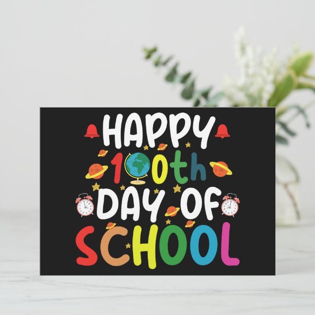 Convite Feliz 100º Dia do Professor Estudante (Em pé/Frente)