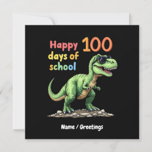 Convite Feliz 100 dias de comemoração escolar mais intelig