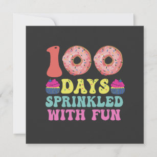 Convite Feliz 100 dias de escola Engraçado, borrifado com 