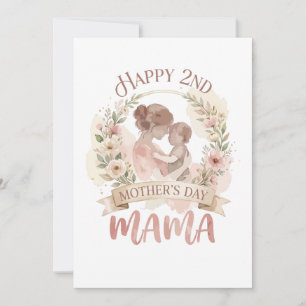 Convite Feliz 2º Dia das Mães Mamãe para Homens Mulheres C