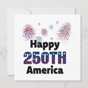 Convite Feliz 250º América Patriótico 4 de Julho