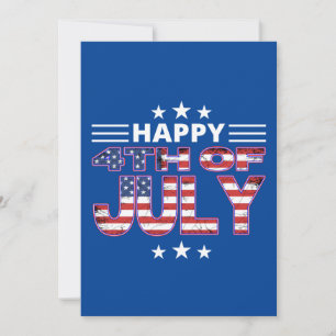 Convite feliz 4 de julho