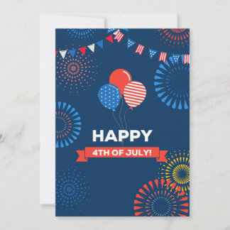 Convite Feliz 4 de Julho Carta do Dia da Independência