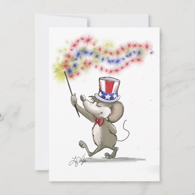 Convite Feliz 4 de julho de Moe (Frente)