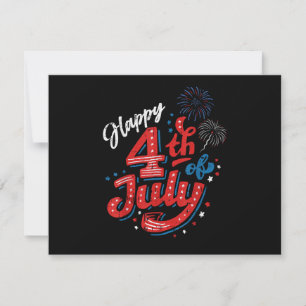 Convite Feliz 4 de Julho Legal Dia da Independência Patrió