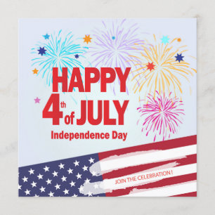 Convite Feliz 4 de julho Personalizar a Independência de 