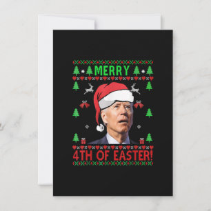 Convite Feliz 4 de Páscoa Engraçado Joe Biden Natal