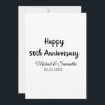 Convite Feliz 50º aniversário adicionar nome do casal data<br><div class="desc">design</div>