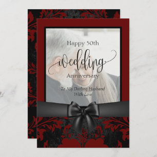Convite Feliz 50º aniversário de casamento foto tradiciona