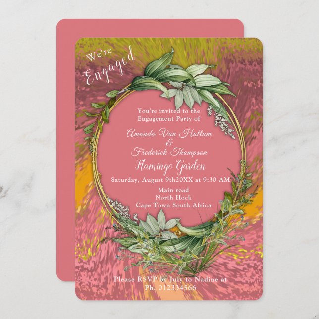 Convite Feliz abstrato de otimismo alegre (Frente/Verso)