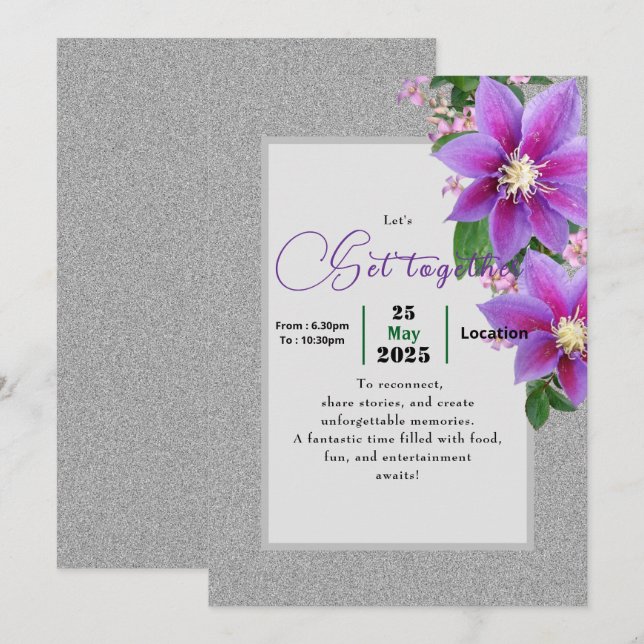 Convite Feliz amizade (Frente/Verso)