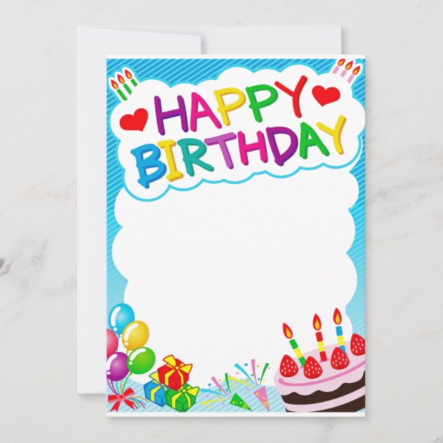 Convite Feliz aniversário (Frente)