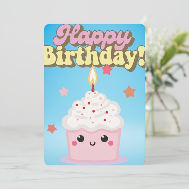 CONVITE FELIZ ANIVERSÁRIO (Em pé/Frente)