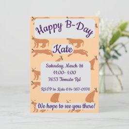 Convite Feliz Aniversário Caracals